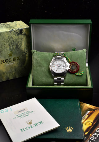 Rolex Explorer II Certified 16550 Creme Rail Dial - Porzellan Dial - B&P